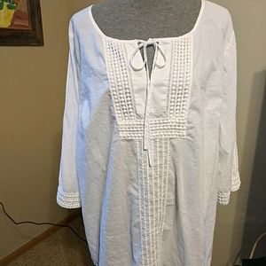 Lane Bryant size 22/24 white summer top